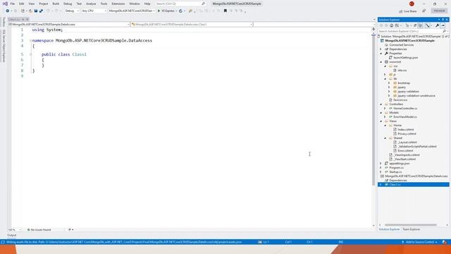 Add a Class Library Project to the Solution - ASP.NET Core 3 with MongoDB