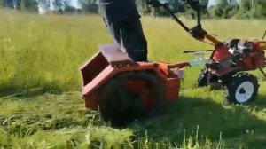 Мотоблок роторная косилка - Трова выше мотоблока - Адаптер из тачки - Не бегать за мотоблокам