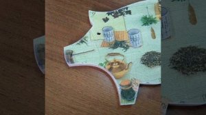 Декупаж доски Поросенок