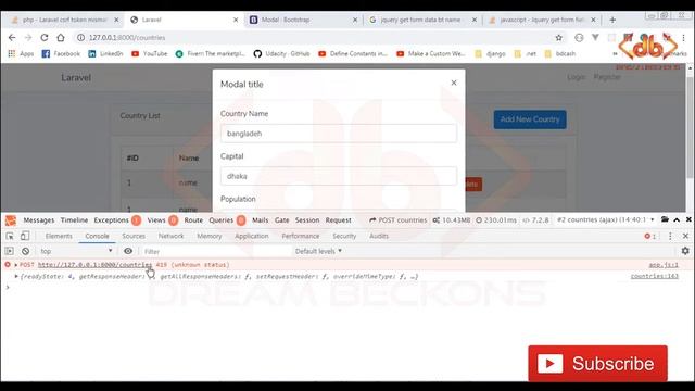 Fetching API data using AJAX GET and POST request | Dropdown Selection Data Load with Ajax & Larave