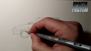 Как Нарисовать машину ВАЗ-2115, LADA Samara, Рисунки для начинающих и детей #drawings