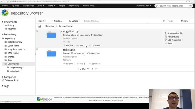 ALFRESCO 5.2 - Configuring LDAP смотреть онлайн