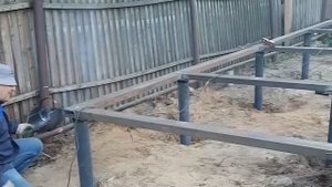 Обвязка винтовых свай, фундамент под каркасный дом