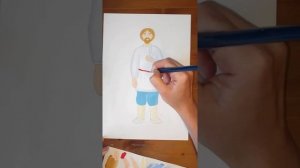Видео-урок по рисованию и ИЗО: Мужской русский народный костюм