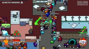 AMONG US with 1 MILLION PLAYERS, but SUPER IMPOSTOR on AIRSHIP MAP