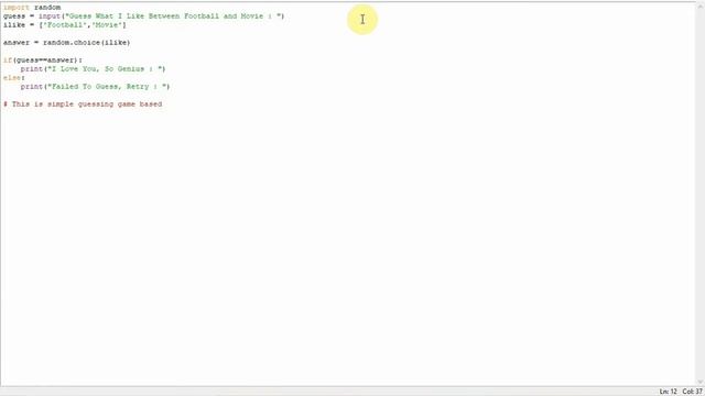 Python Tutorial : Simple guessing game