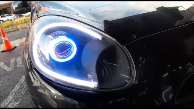 Nissan March Blackhousing, equipped with Demon light, Ring light and ring tube смотреть онлайн