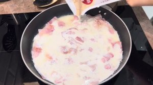 Фетучини с беконом! Лапша с беконом!