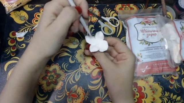 Гортензия из зефирной глины с Анной Горбуновой смотреть онлайн