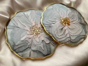 Подстаканники из эпоксидной смолы (цветок)