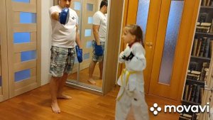 Тхэквондо белый пояс с жёлтой полоской