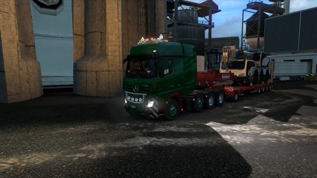 Euro Truck Simulator 2 - Tuning Mercedes Benz and a Difficult Haul смотреть онлайн