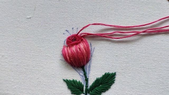 Rose flower embroidery stitches by hand | Hand embroidery designs for beginners