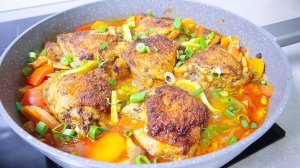 Рецепт ужина который сводит с ума! Куриные бёдра с овощами. Вкусно и просто!