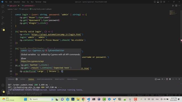 Cypress Tutorial #30 – Cypress with Typescript - آموزش سایپرس – جلسه سی ام смотреть онлайн