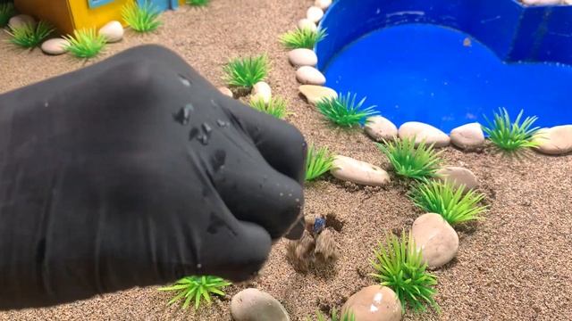 DIY Tractor Farm Diorama with house for cow | how plant strawberry fields | water pump - goat barn смотреть онлайн