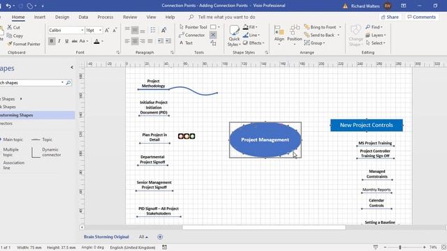 Adding and Deleting Connection Points in Microsoft Visio смотреть онлайн
