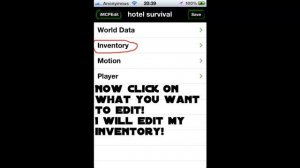 Minecraft Pocket Edition Inventory Editor