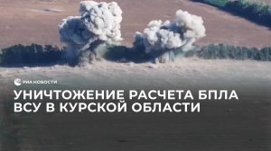 Уничтожение расчета БПЛА ВСУ в Курской области
