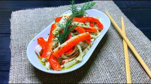 НОВАЯ закуска на НОВЫЙ ГОД 2023 за 10 мин ЗАКУСКА с крабовыми палочками!  Appetizer with crab sticks