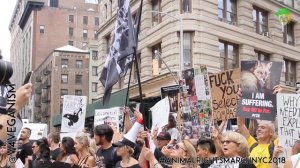 Марш веганов в Нью-Йорке