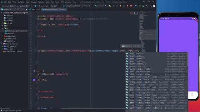 Custom Bottom Navigation Bar with Beautiful Animation in Flutter | Speed Code | Let's Learn Flutter