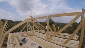 Строим каркасный дом. Часть 16. Стропила