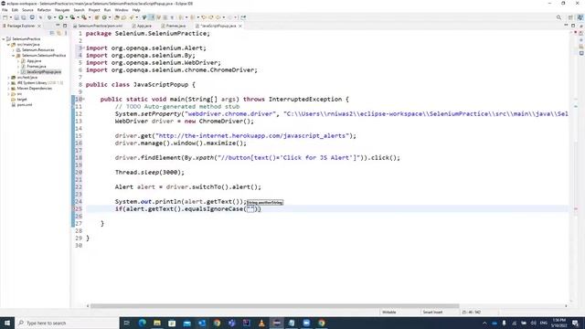 ??How to handle JavaScript Popup/alert| SwitchTo| accept()|dismiss()|getText - Selenium Session 22?