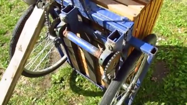 Самодельный трехколесный грузовой велосипед работа привода заднего колеса