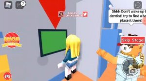 Прохожу побег от зубного врача в ROBLOX