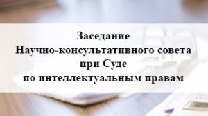 Заседание Научно-консультативного совета при Суде по интеллектуальным правам.mp4