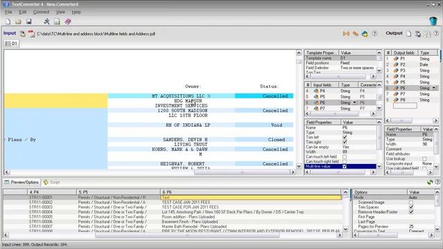 SiMX TextConverter 4.0. Multi-line input fields. Address parsing смотреть онлайн