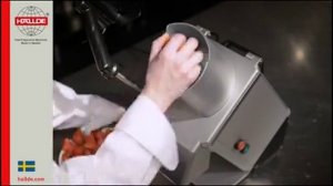 HALLDE RG-100 Vegetable Preparation Machine - Slicing Strawberries using Soft Slicer