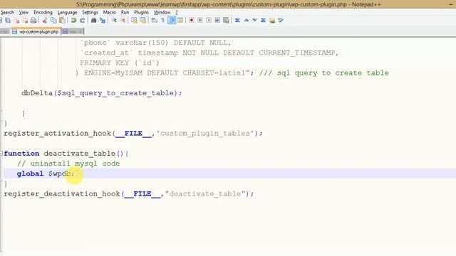 Wordpress Plugin Development tutorial from scratch (Part 9) Drop Table when Plugin Uninstalls/Delet