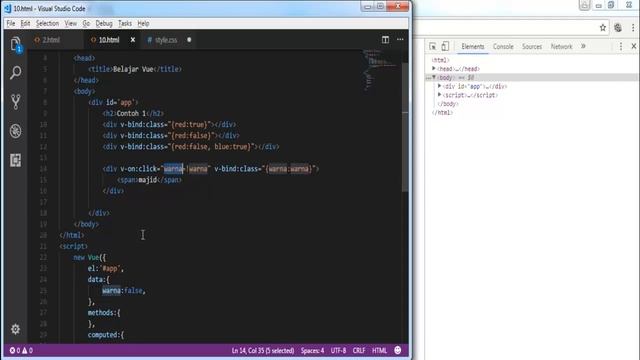 l . class & style binding (tutorial vue js indonesia)