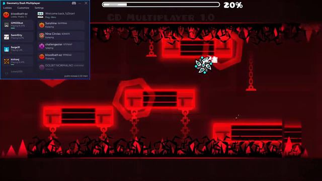 GD Multiplayer | BLOODBATH EZ 91% | Geometry Dash смотреть онлайн