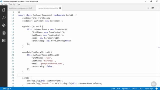 14 Angular 2 Fundamentals Using setValue and patchValue смотреть онлайн