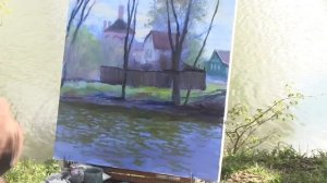 Пленэр в Переславле-Залесском. Художник Игорь Сахаров