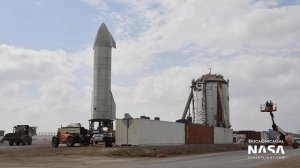 SpaceX Boca Chica - SN9 Nosecone Stacked - SN8 Prepared for 15 km Flight