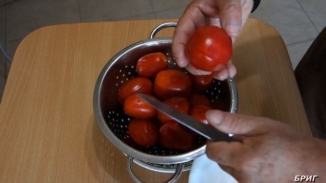 Помидоры без кожицы в томатном соке . Лучший рецепт, без уксуса!