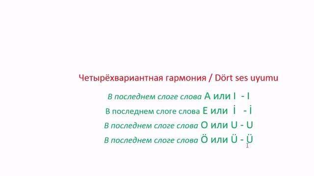 Урок 1. Ускоренный репетитор турецкого языка. Закон гармонии гласных ♥️✍tureckiylegko@gmail.com