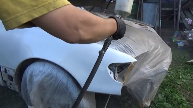 Тойота Аристо (Toyota Aristo) ,покраска ч № 7 грунтовка. смотреть онлайн