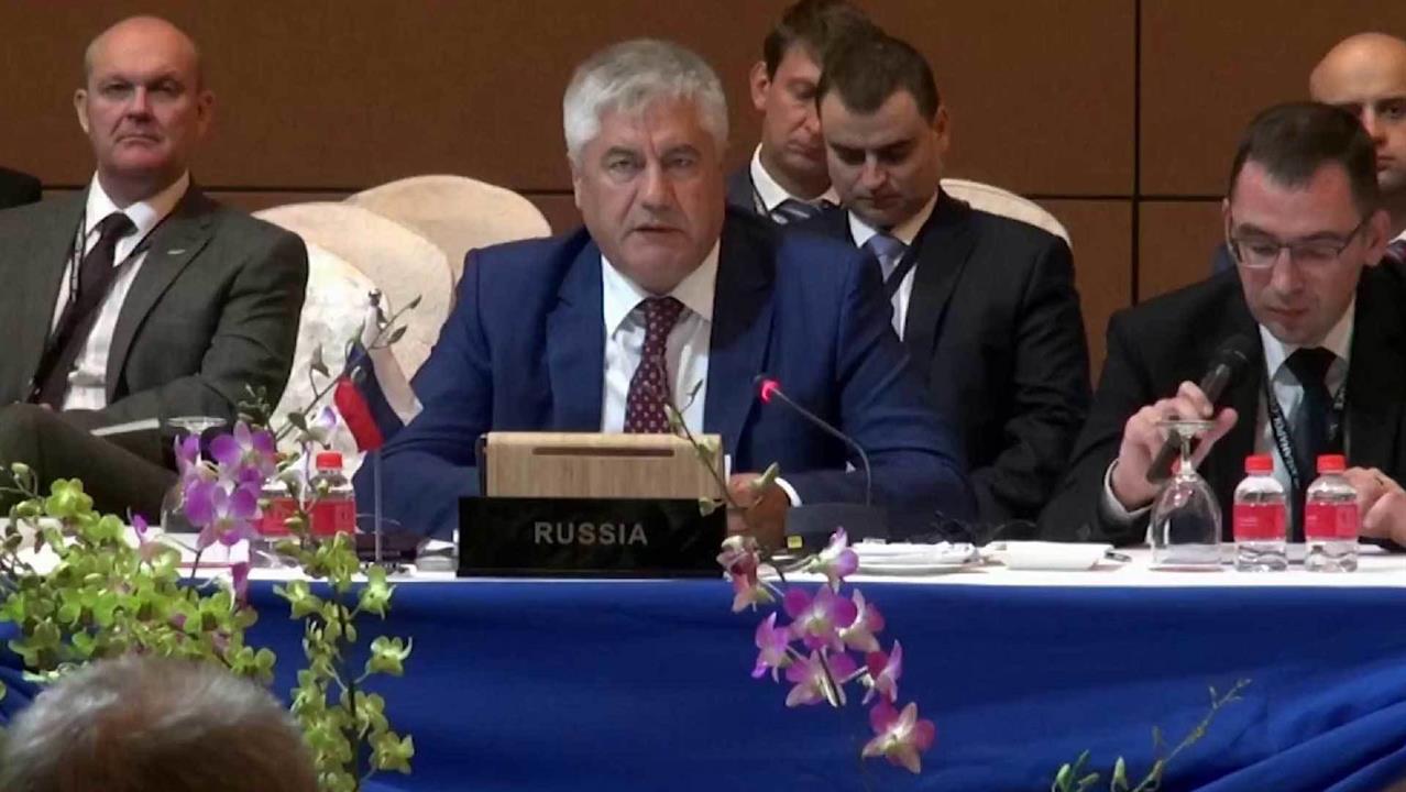 Глава МВД России Владимир Колокольцев принимает уч...ссоциации национальных полиций государств АСЕАН