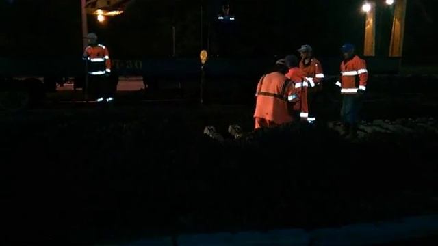 Укладка участка пути на шпалах ШТ-01 в г.Санкт-Петербурге