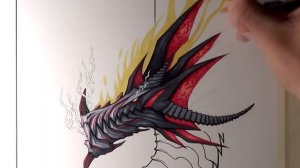 Let's Draw a FIRE DRAGON - FANTASY ART FRIDAY