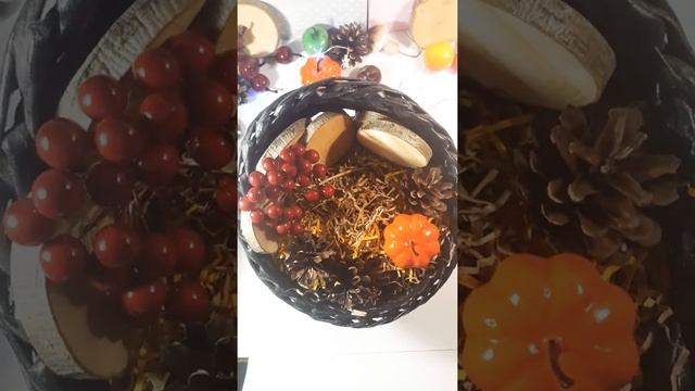 Осенний декор. Осенняя корзинка.?? смотреть онлайн