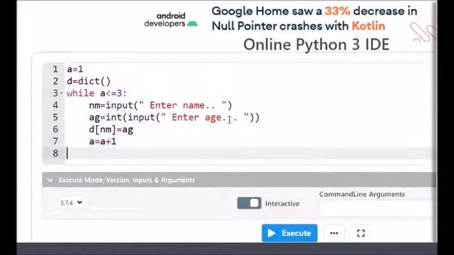 Python - Dictionary User Input смотреть онлайн