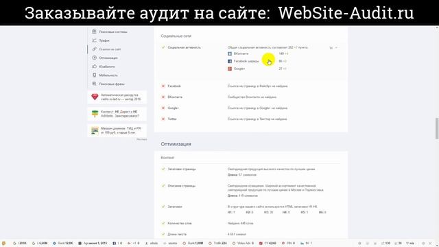 SEO-аудит интернет-магазина светодиодных светильников. Анализ сайта на ошибки. Пример аудита сайта.
