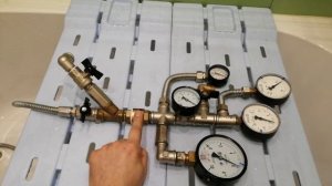 Проверка манометра, после гидро-удара и восстановления. Checking the pressure gauge.