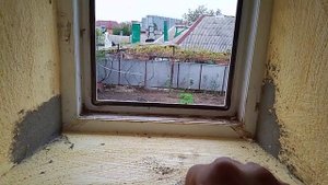 Наружные откосы из пенополистирола. Теплые откосы в труднодоступном месте.